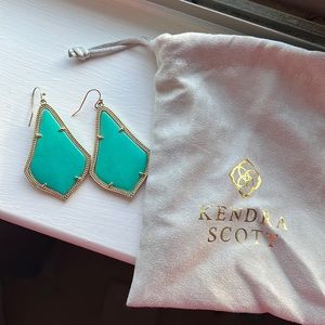 Kendra Scott drop earrings, turquoise, bag included